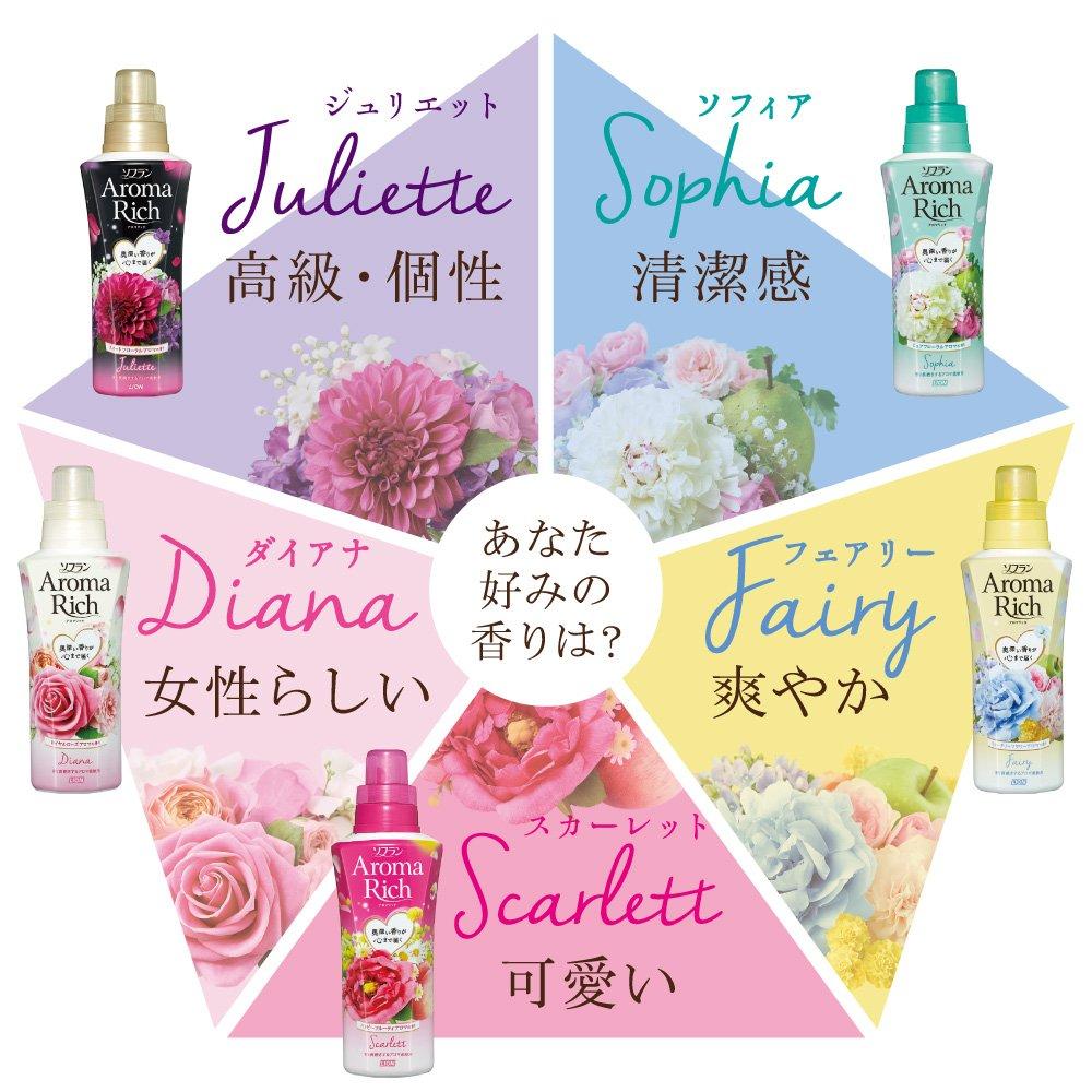 Soflan Aroma Rich Fabric Softener Diana Rose 1210ml (Royal Scent) Refill,