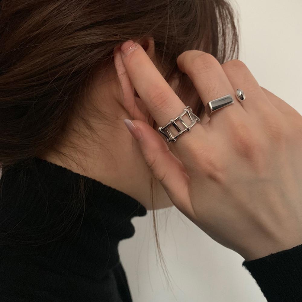 

Girls Irregular Personality Chain Harajuku Adjustable Party Jewelry Open Ring Rings Finger Ring