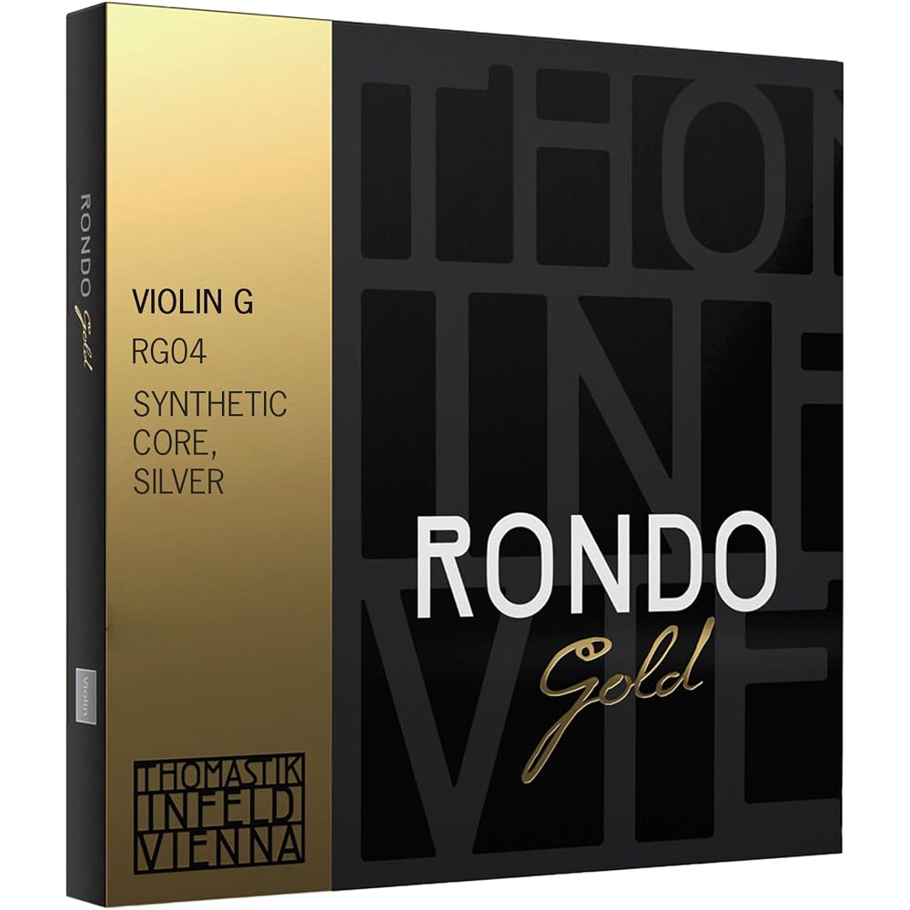 Thomastik-Infeld Rondo Gold RG04 Replacement Violin G String | Silver Wand Synthetic Core Violin String for Professionals and Aspiring Violinists | Wa