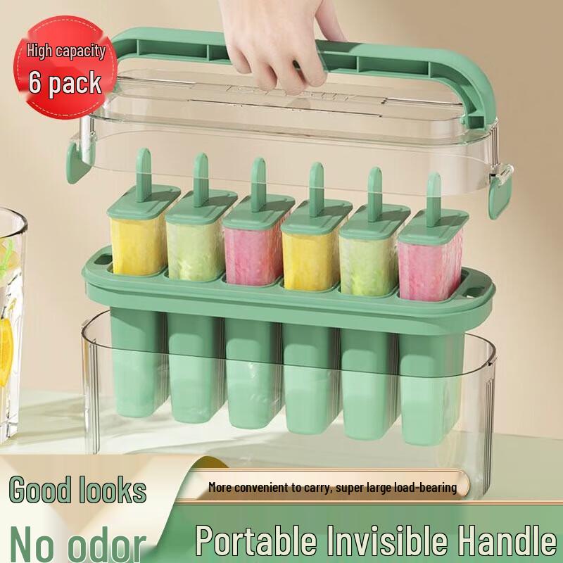 

Baijie Handheld 6-Piece Ice Pop and Ice Cream Mold Set
