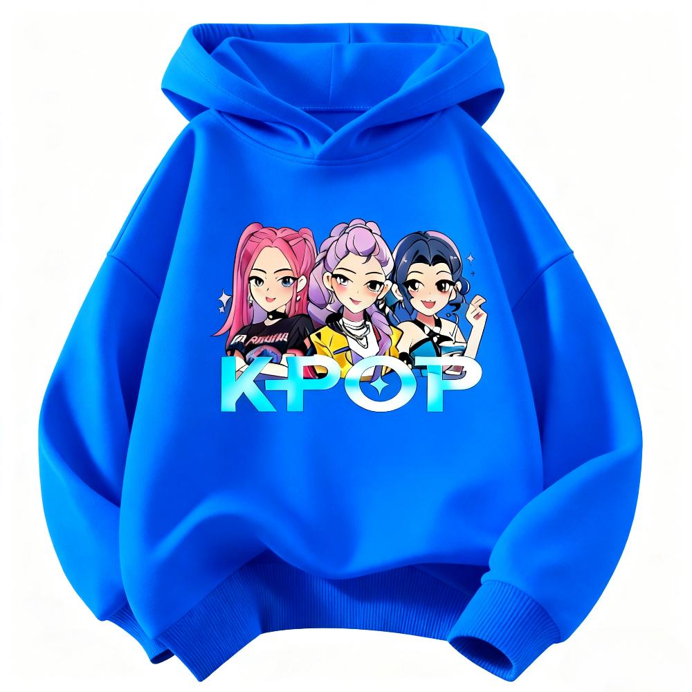 K-Pop Demon Hunter Kids Hoodie Boys and Girls Clothing Autumn and Winter Warm Fashionable Versatile Kids Hoodie