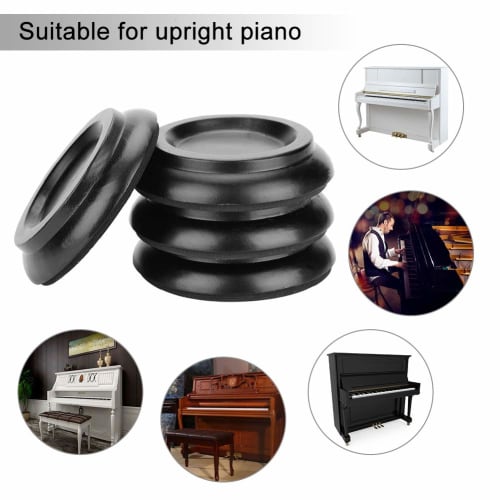 Alomejor Piano Caster Set of 4, EVA Anti-Slip Pads, Piano Foot Cups, Available in 3 Colors, Shock Reduction, Moisture Prevention, Floor Protection, Pi