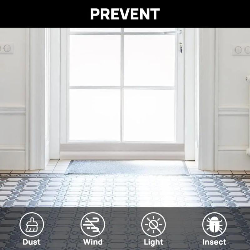 Door Bottom Seal Strip Soundproof Weather Stripping Self Adhesive Windproof Gap Filler Anti Roach Stopper Room Door Accessory