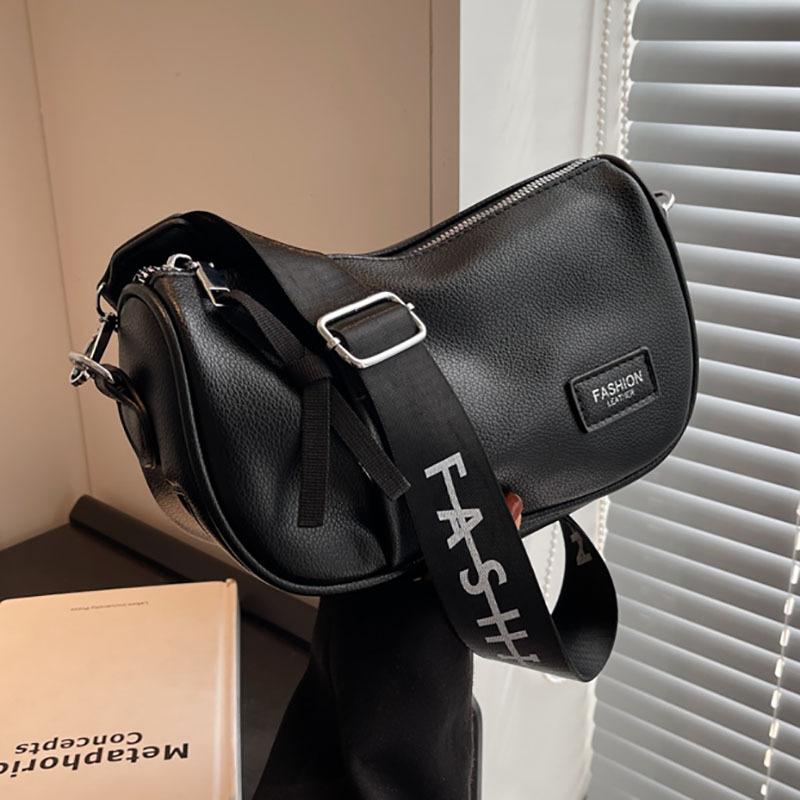 Wucifang Bags Women's Black/Beige Bag Bag New Versatile Shoulder Messenger Bag Soft Leather Casual Bag