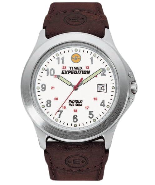 

Часы Timex Expedition T44381 кварцевые 5 АТМ водонепроницаемые минеральное стекло белый циферблат латунь [TIMEX] мужские [Товар]