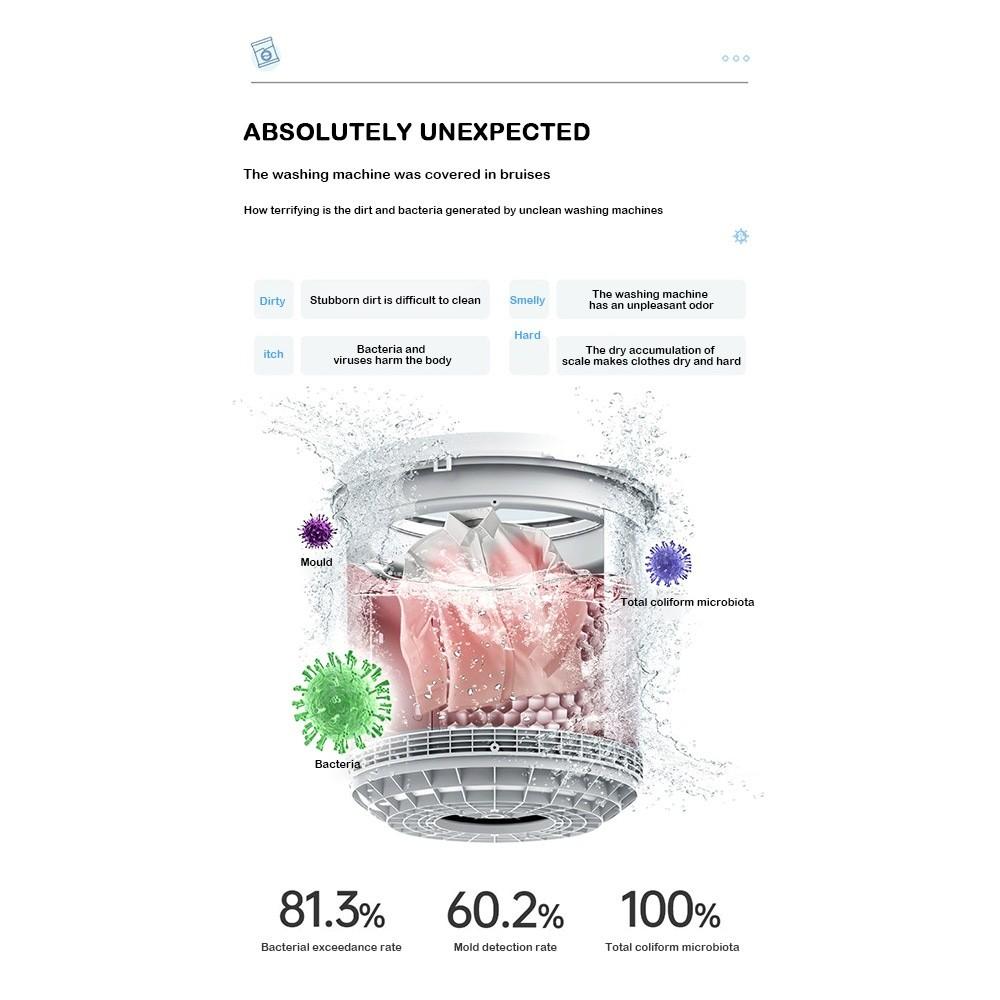 Kyslíkový prášek Prací prášek na čištění pračky Silné odvápnění Čištění dřezu na prádlo Čištění bubnu