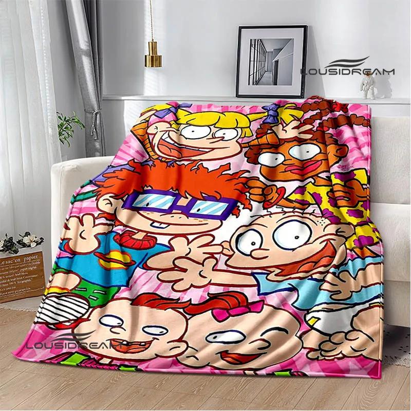 3D Cartoon R-rugrats Blankets Picnic blanket blankets for beds Flange Warm blanket Home travel blanket bed linings birthday gift