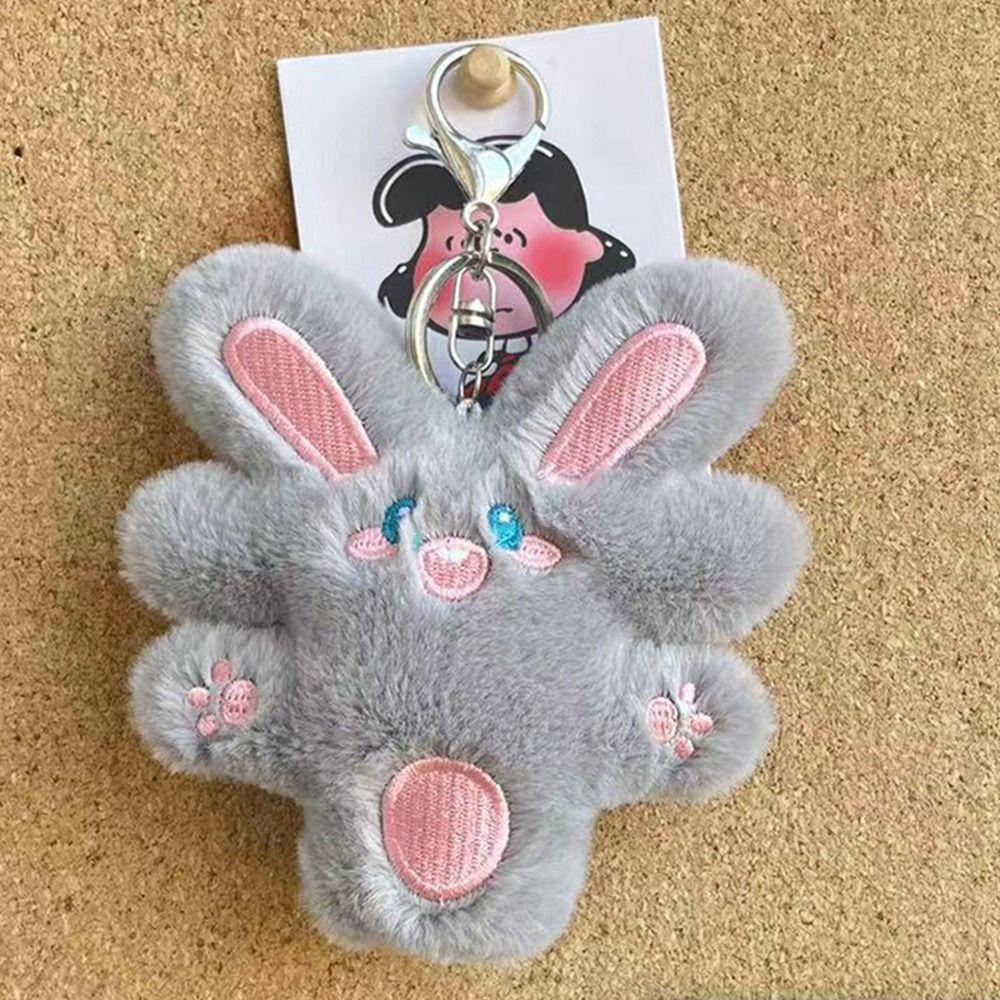 

Игрушки для девочек, брелок для ключей, милая плюшевая кукла, аксессуары в корейском стиле, богатый брелок для ключей в виде кролика