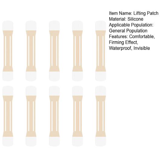 10Pcs Instant Neck Lifting Tape Invisible Natural Lift Strips for Necks Face Jaw Neck Wrinkle Reducing Strips Anti-aging Neck Patches