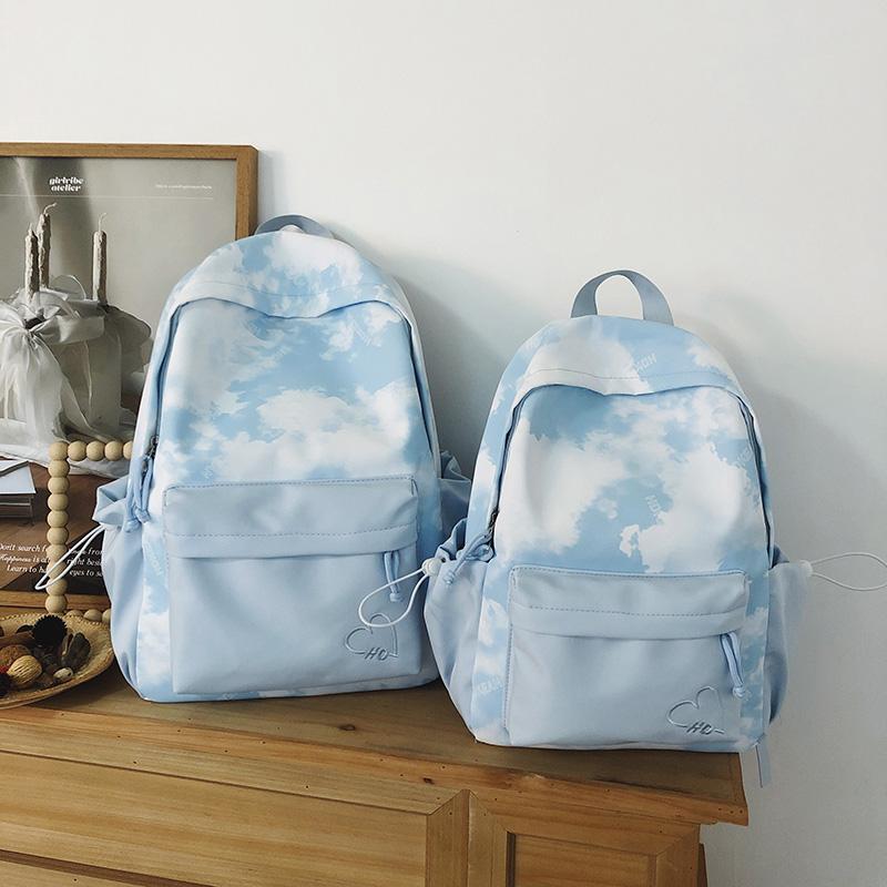 Tie-Dye-Druck Studenten-Schultasche Große Kapazität Damen-Rucksack