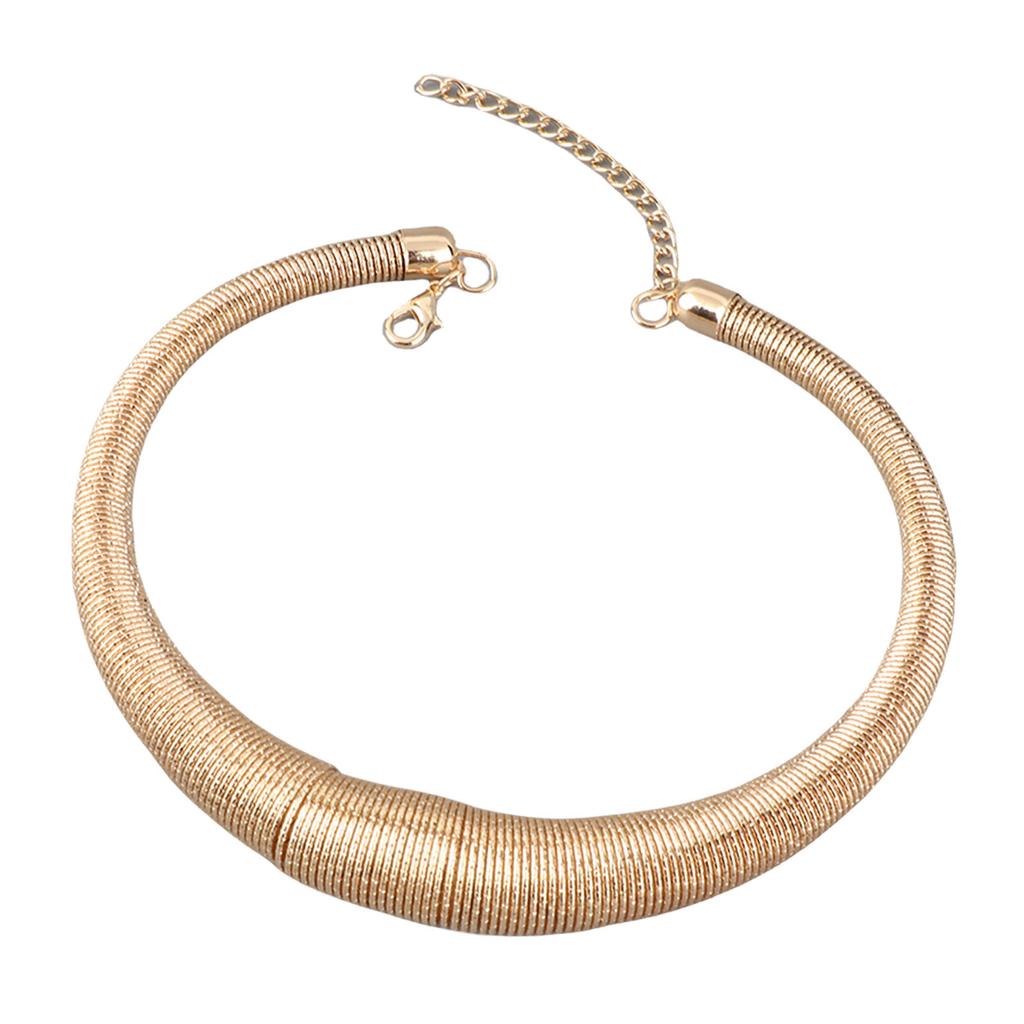 Women Snake Chain Necklace Geometric Jewelry Shiny Hook Eye Clasp Snake Chain Collar for Party