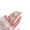 French Inlaid Cubic Zirconia Flower Stud Earrings: Elegant, Versatile, and Luxurious Ear Jewelry