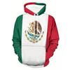 Unisex Hooded Sweatshirt With 3D Digital Print Mexican Flag Emblem Fleece-Lined Winter