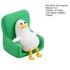 Cute Duck Figurine 3D Printed Duck On Chair Collectible Statue for Shelf Home Office Desk Decoration