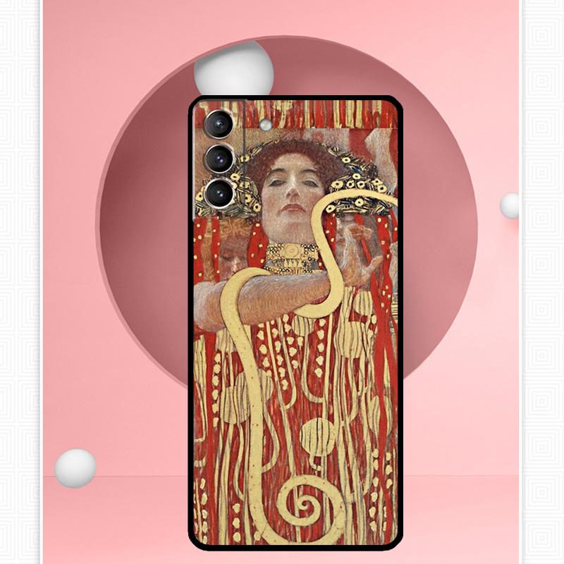 The Kiss Gustav Klimt Painting Case For Samsung Galaxy S25 Ultra S20 S21 S22 S23 S24 Ultra S9 S10 Plus S25 FE Cover Funda