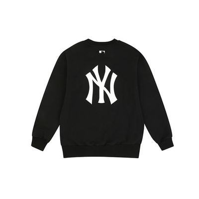 MLB New York Yankees Sweatshirts Unisex Black Crew Neck Moderate Regular 31MT03011-50L