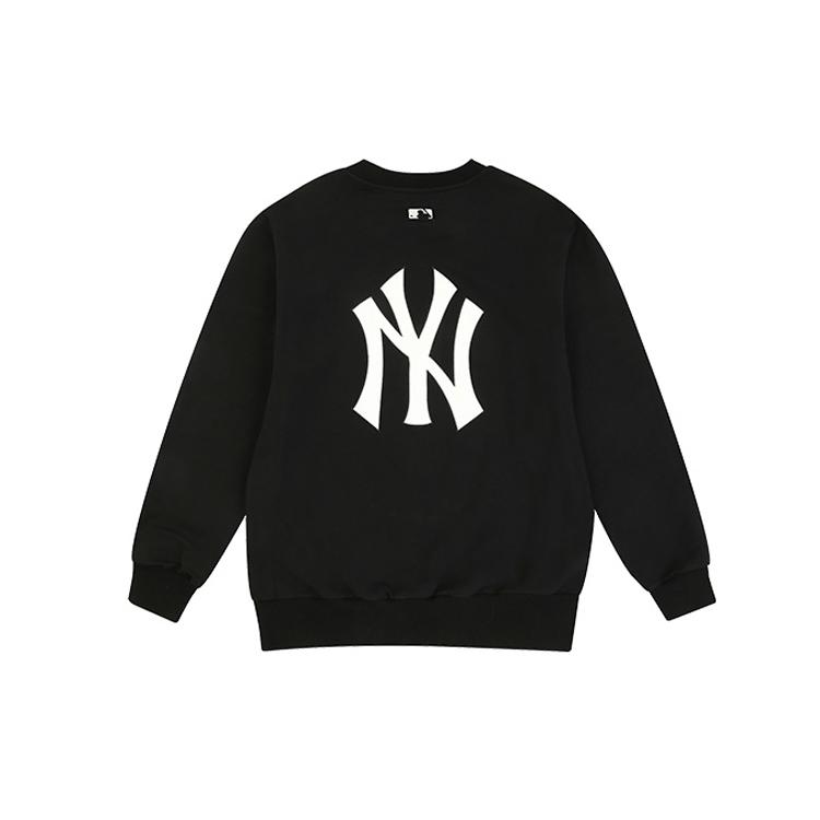 MLB New York Yankees Sweatshirts Unisex Black Crew Neck Moderate Regular 31MT03011-50L