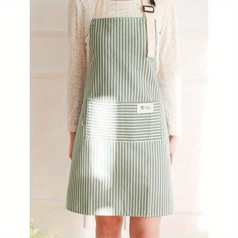 1pc Adjustable Colorful Striped Apron for Men and Women, Simple Style Cooking Apron with Pockets for Chef, Server, Kitchen Cooking Aprons, Bbq