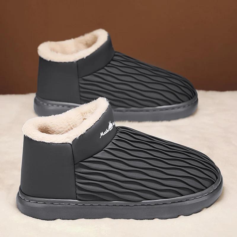 Fashion Snow Boots Ankle Boots Warm Add Velvet Soft and Comfortable Shoes for Men Indoor and Outdoor Wear-resistant Fashion Unisex