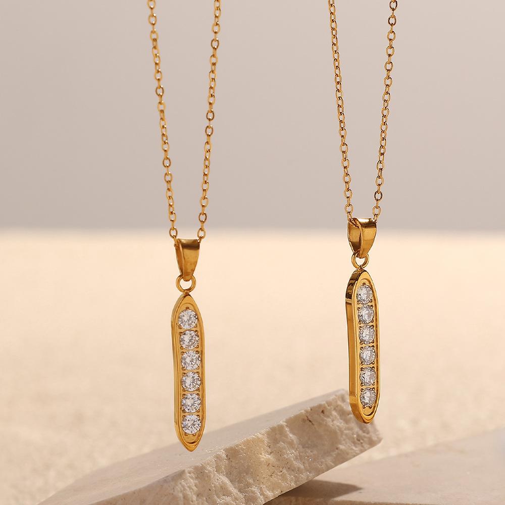 Hot-selling collarbone chain ins tide one-word zircon necklace, women's necklace