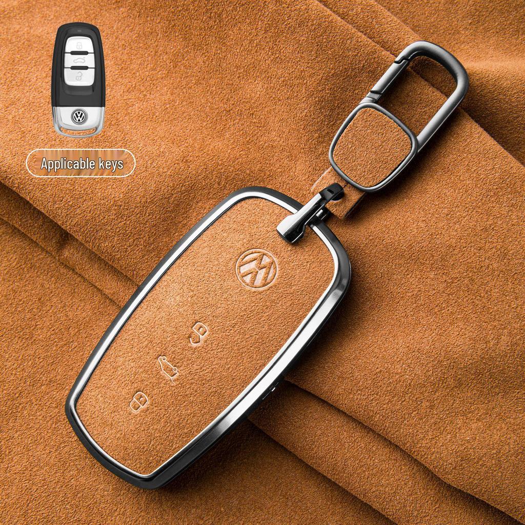 Premium Suede Key Cover for Volkswagen Phideon (2016-2021), Unisex Design