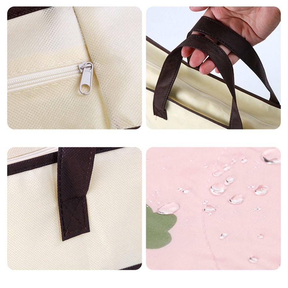 Non-Woven Fabric Clear Clothes Storage Bag Dustproof Blanket Bedding Handbag  Wardrobe
