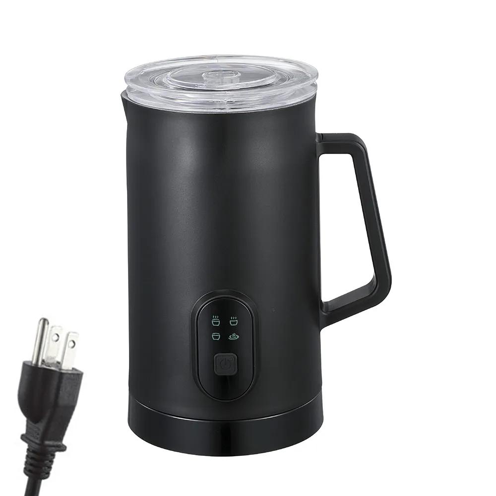 Electric Milk Frother 4-in-1 400W 580ml/19.61oz Hot and Cold Milk Foamer Silent Operation Anti Slip Stainless Steel Milk Steamer
