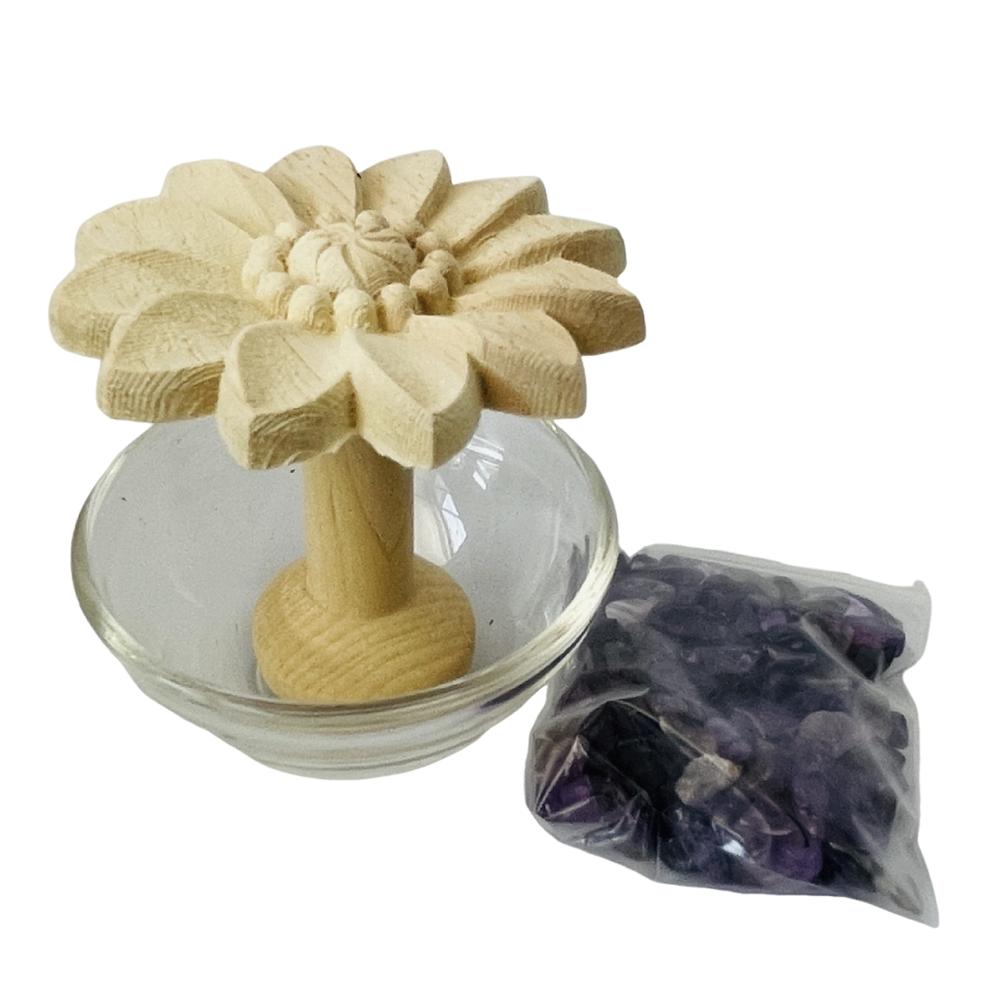 Refillable Wooden Daisy Essential Oil Diffuser DIY Essential Oils Containers  Home Decoration
