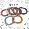 5Pcs/Lot Hair Ropes Women Girls Simple Basic Elastic Hair Rubber Bands Headwear Solid Color Headband Fashion Hair Accessories