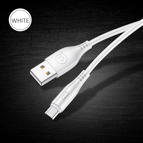 Usams Kabel U18 Microusb 2A Fast Charge1M Biały/White Sj268Usb02 (Us-Sj268)