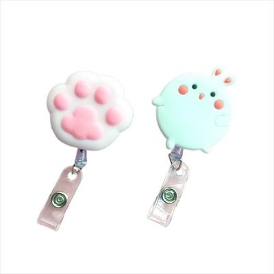 Bear Work Card Clip Name Card Holder Retractable Badge Reel ID Card Clips Nurse Badge Holder