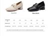 ZHR Women's Leather Square-Toe Loafers KM01
