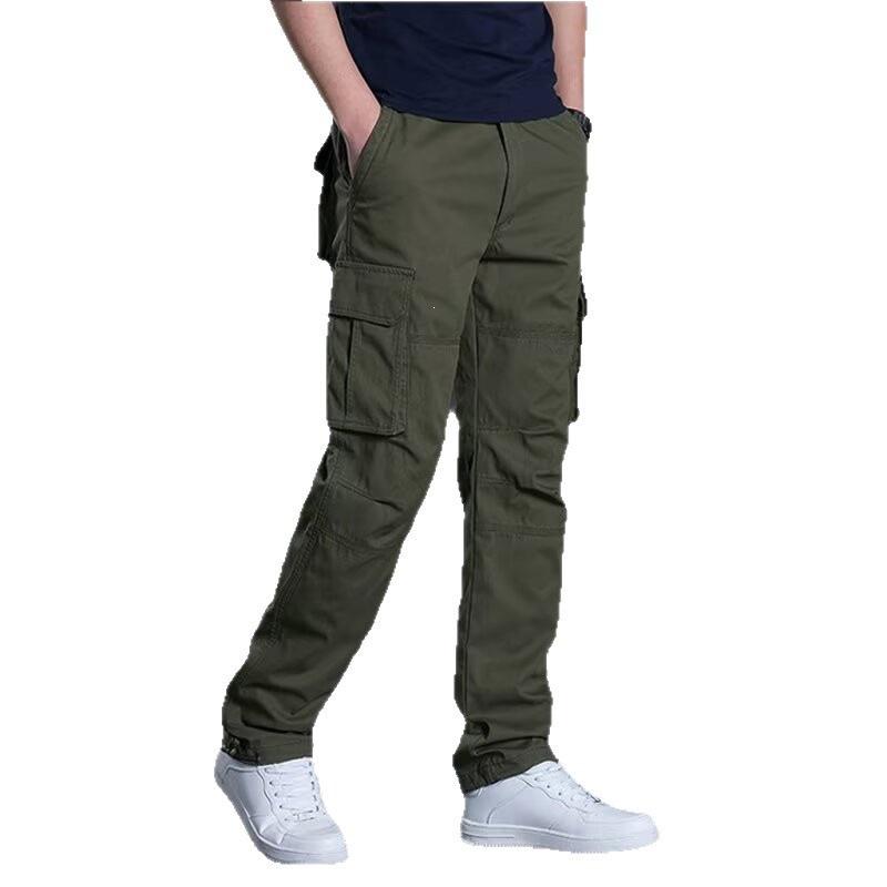 2025 Men's Multi-Pocket Loose Work Pants, Spring/Autumn Casual Straight-Leg Style