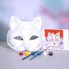DIY White Peking Opera Fox Mask: Blank Paper Pulp for Kids To Paint