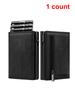 Automatic Pop Up Business Card Holders ID Card Holder Wallets Men Luxury Short Metal Minimalist Wallet Card Storage Bag Purse