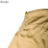 ZANZEA Women Casual Round Neck Solid Color Loose Short Sleeve Dress