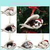 Cute Cartoon Angel Dog Car Hanging Decoration For Christmas Acrylic Material 8*6cm/3.1*2.4in