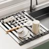 Heat Resistant Sink Drain Rack Detachable Dish Storage Organizer Sink Storage Rack  Water Filter