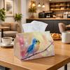 2D Flat, 2D Flat, 1 Sweet and Dreamy Tissue Box Featuring a Bluebird and Floral Design, Suitable for Home, Party, and Car Decor - a Stylish Tissue Org