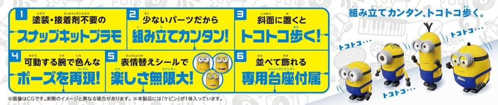 Aoshima Bunka Kyozai Tocotoko Minion Kevin Plastic Model Co., Ltd. Non-scale Color-coded MI-02