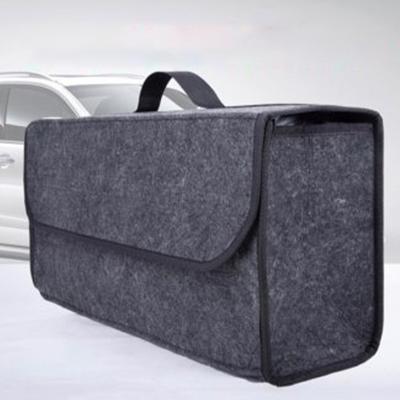 Large Anti-Slip Boot Storage Organizer, Soft Felt Car Trunk with Compartments, Tool Bag, Accessory for Vehicle