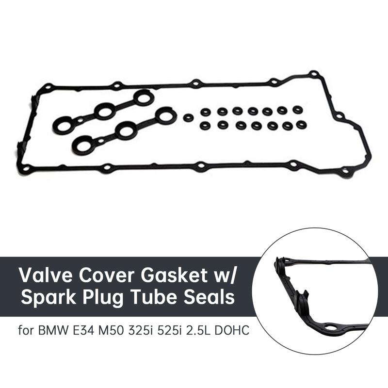 Artudatech Valve Cover Gasket w/ Spark Plug Tube Seals for BMW E34 M50 325i 525i 2.5L DOHC Car Accessories