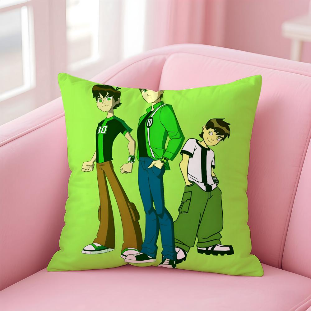 Anime B-Ben 10 U-Ultimate Alien Cushion Cover Comfortable Reversible Pillow Cover Ideal for Car Sofa Bedroom & Beyond