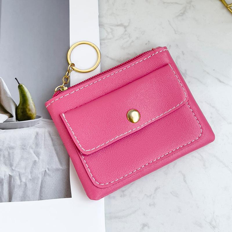 Fresh and versatile key bag, summer small change bag, women's mouth red envelope.