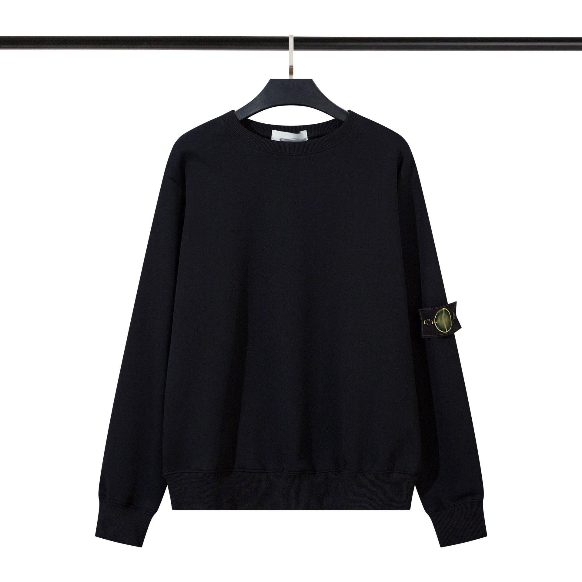 

Унисекс однотонный свитшот с круглым вырезом, значком и длинными рукавами S