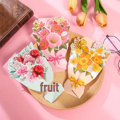 3D-Blumenförmige Karte für den Lehrertag, Muttertag, als Geburtstagsgeschenk oder Dekoration
