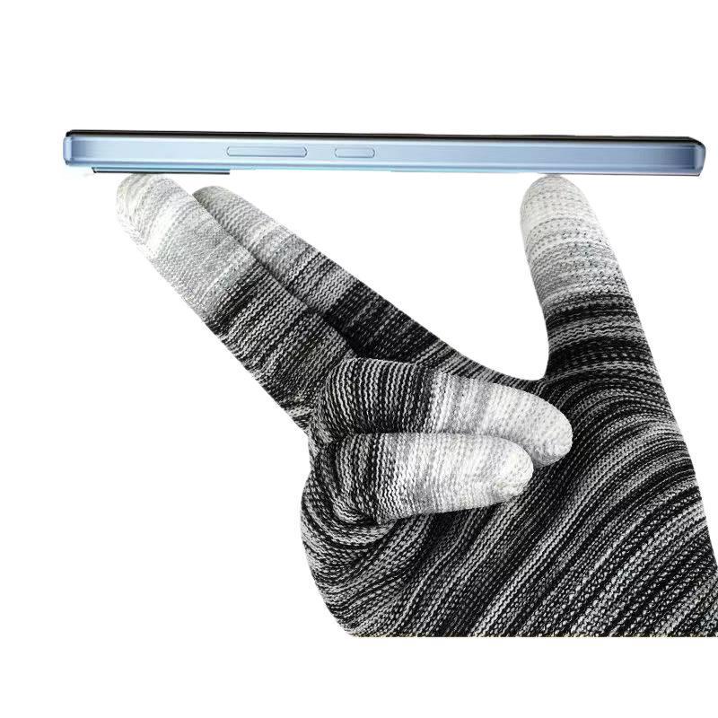 Breathable Anti-Slip PU Coated Nylon Finger Gloves: Wear-Resistant, Anti-Static Protection for Men and Women