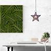 Glass Star Lantern Hanging Decorative Holder for Patio Garden Living Room Wall Art Soft Warm Light Aromatherapy Scented
