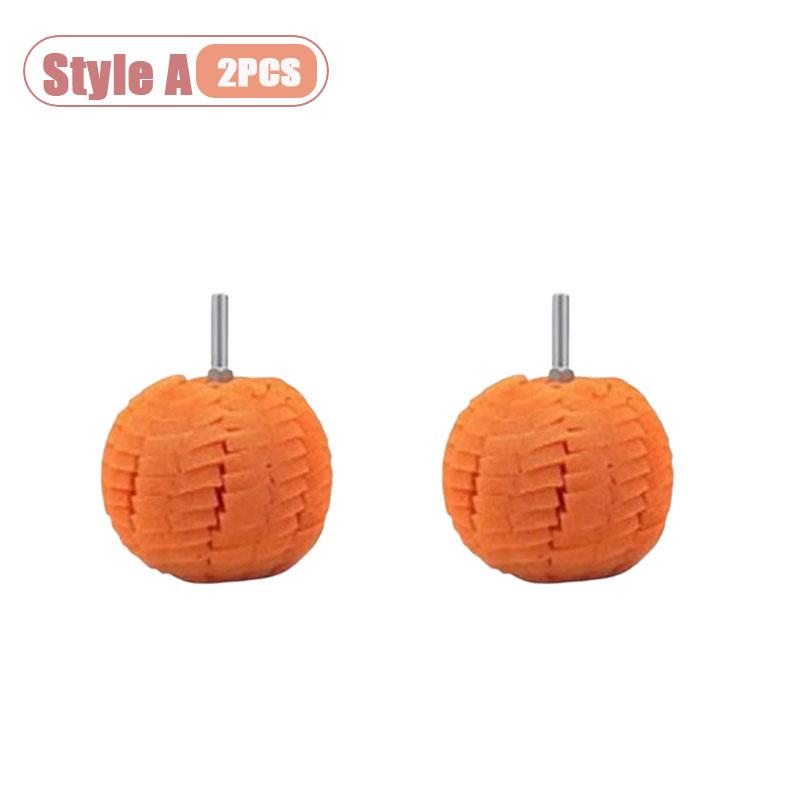 Car Drill Polishing Sponge Pad Kit Hub Polishing Pads Metal Cone Polishing Ball for Rim Cleaning Automotive Detailing Care Tools