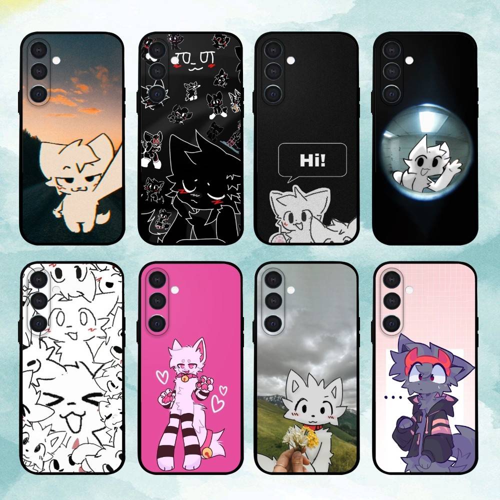 C-Cute B-Boykisser Phone Case For Samsung A73,A21s,A22,A31,A32,A52,A53,A71,A80,Soft Black Shell
